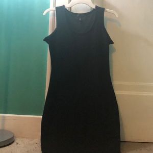 Open Shoulder Fitted Black Dress